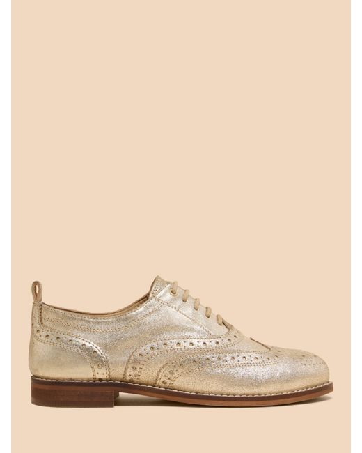White Stuff Natural Lace Up Leather Brogues