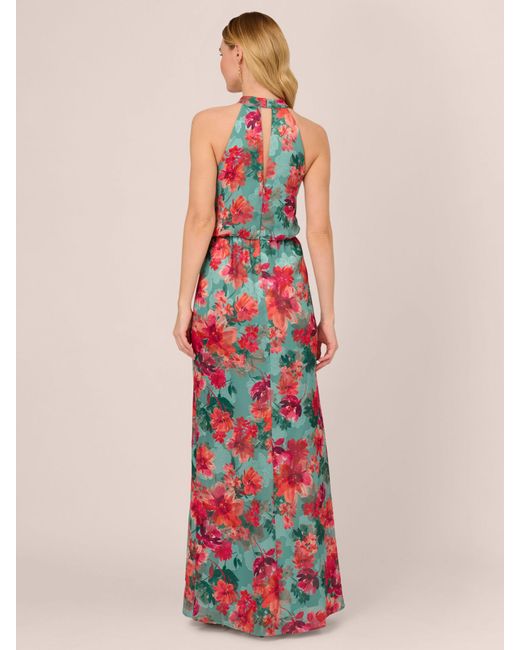Adrianna Papell Multicolor Floral Mermaid Maxi Dress