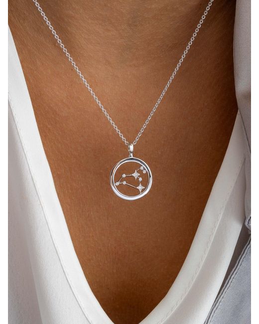 Kit Heath White Leo Constellation Pendant Necklace