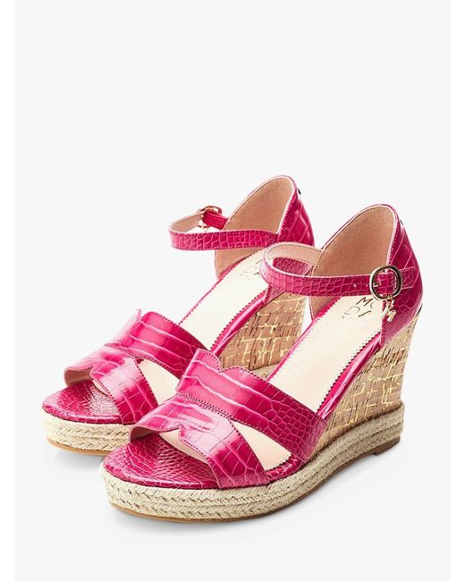 Moda In Pelle Pink Rikolia Wedge Heel Sandals