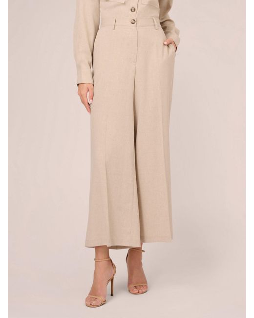 Adrianna Papell Natural Wide Leg Utility Trousers