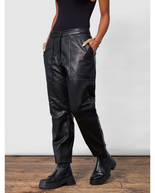 Closet Black Leather Trousers