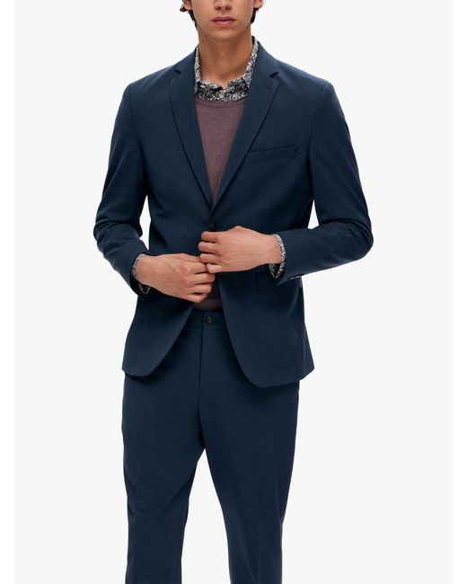 SELECTED Blue Liam Suit Blazer for men