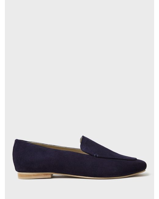 Crew Blue Suede Casual Loafers