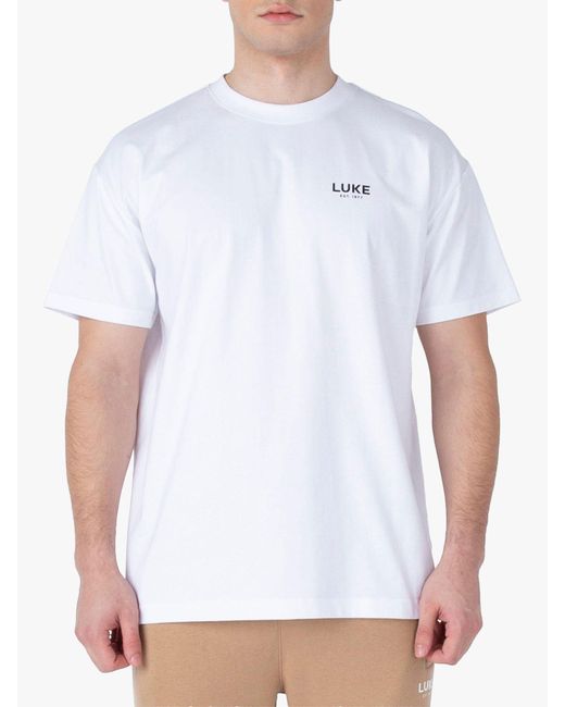 Luke 1977 White Exquisite Relaxed Fit T-shirt for men