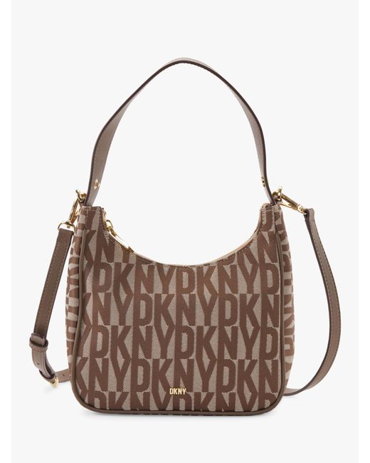 DKNY Brown Alexa Logo Crossbody Bag