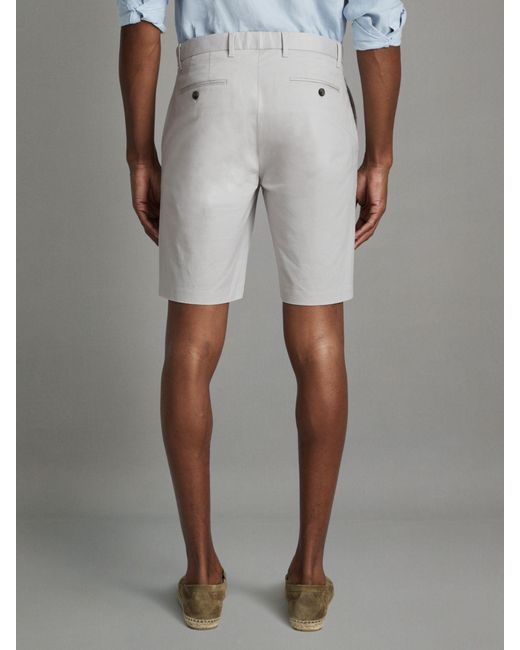 Reiss Gray Wicket Casual Chino Shorts for men