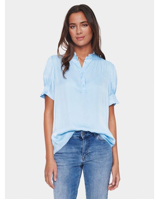Saint Tropez Blue Veeni Half Sleeve Regular Fit Shirt