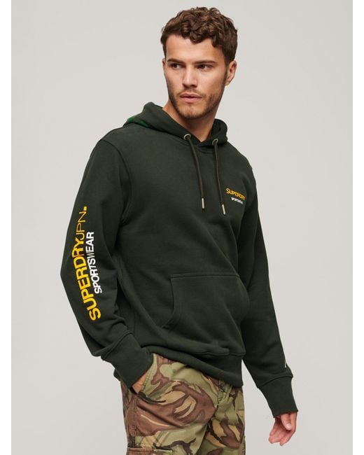 Superdry Sportswear Logo Loose Hoodie in Green for Men Lyst UK