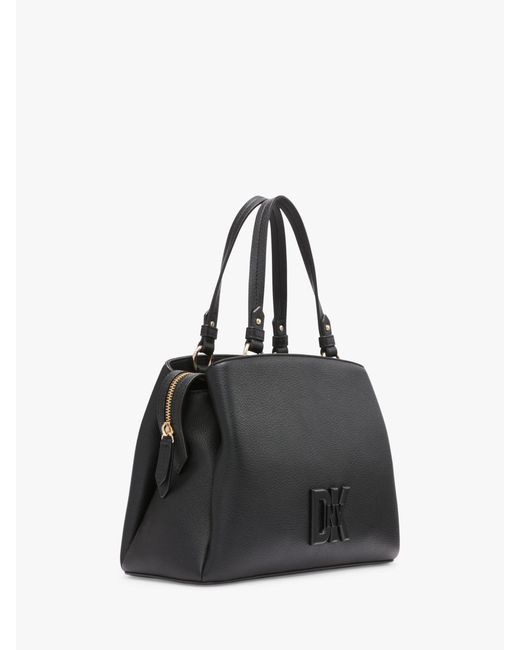 DKNY Black 7th Avenue Leather Satchel Bag