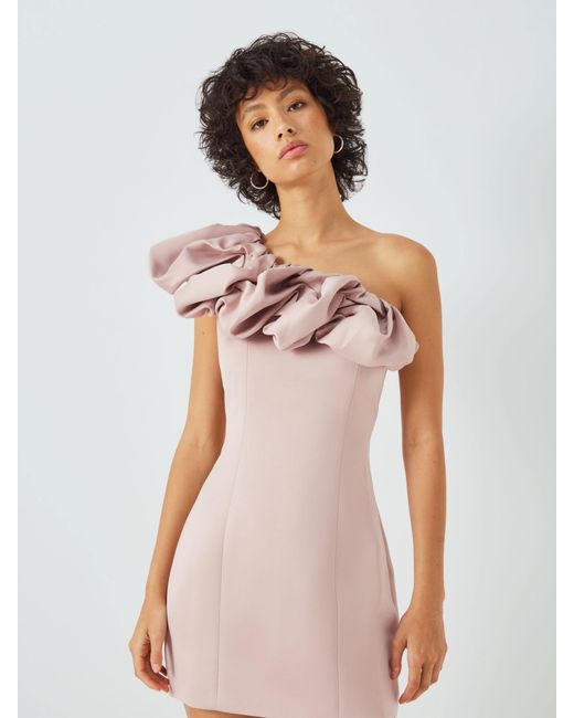 Elliatt Pink Franki One Shoulder Mini Dress