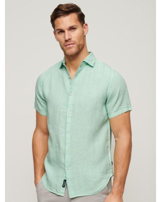 Superdry Green Studios Casual Linen Shirt for men