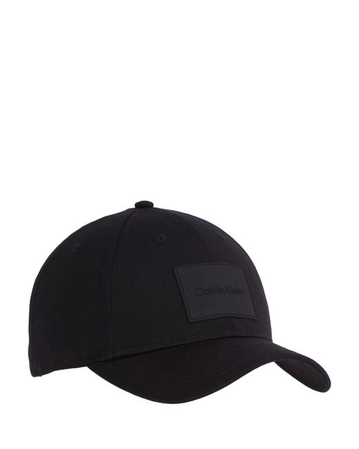 Calvin Klein Black Tonal Rubber Patch Cap for men