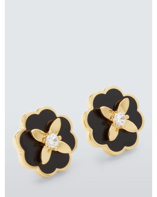 Kate Spade Metallic Enamel And Cubic Zirconia Bloom Stud Earrings