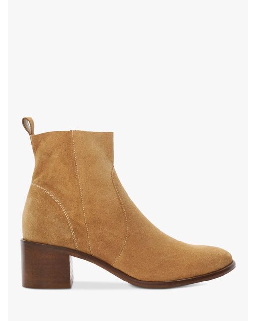 Dune Brown Paprikaa Suede Ankle Boots
