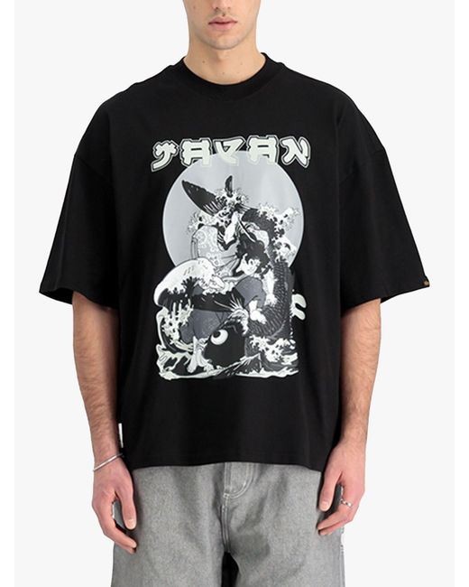Alpha Industries Black Japan Warrior T-shirt for men