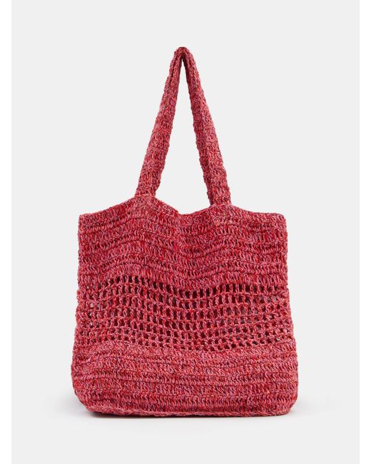 Hush Red Capri Crochet Tote Bag