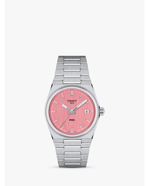 Tissot Pink Prx Powermatic 80 Date Bracelet Strap Watch