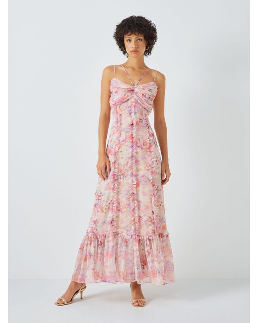 Elliatt Pink Je Taime Floral Print Maxi Dress