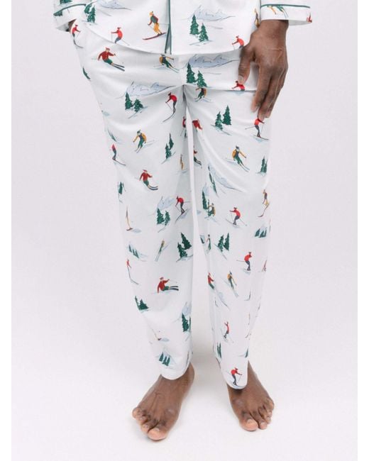 Cyberjammies Multicolor Whistler Ski Print Pyjama Bottoms for men