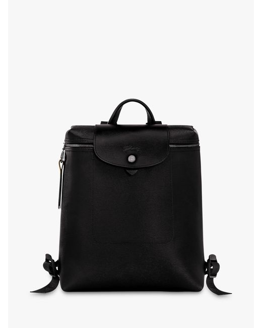 Longchamp Le Pliage City Medium Coated Canvas Backpack in Black | Lyst UK
