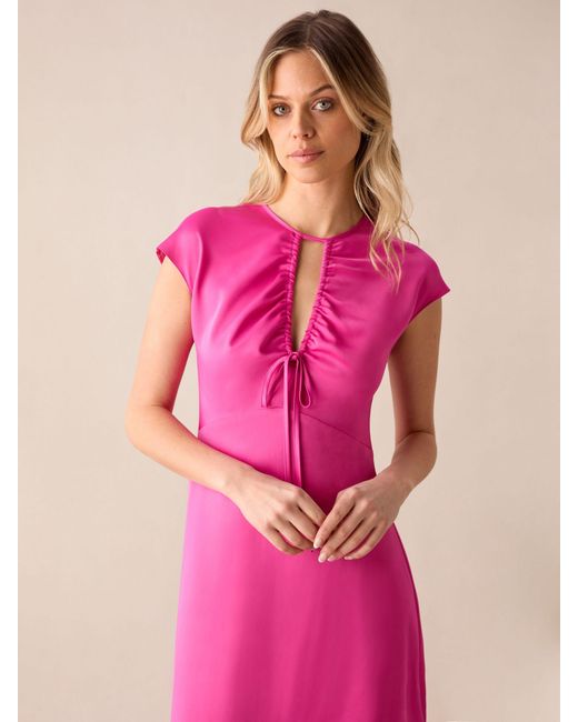 Ro&zo Pink Arabella Satin Maxi Dress