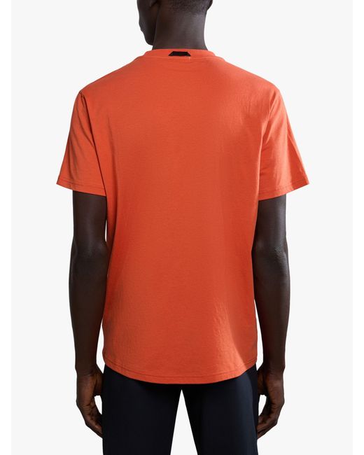 Napapijri Orange Canada Short Sleeve T-shirt for men