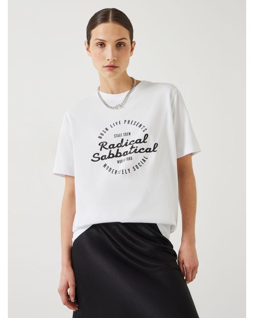 Hush White Radical Sabbatical Oversized T-shirt