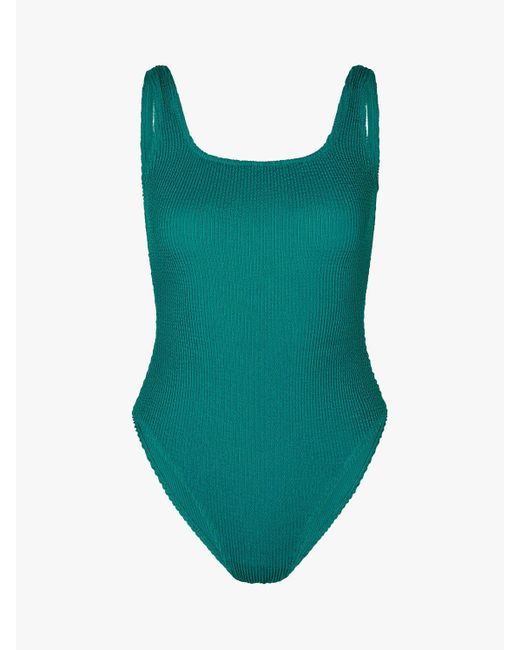 Accessorize Green Crinkle Swimsuit