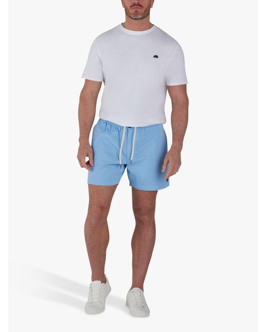 Raging Bull Blue Stretch Chino Shorts for men