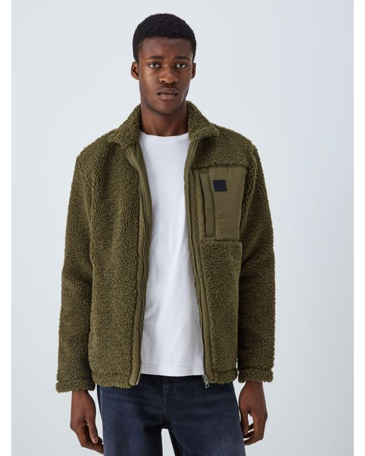 Gant Green Relaxed Fit Fleece Jacket for men