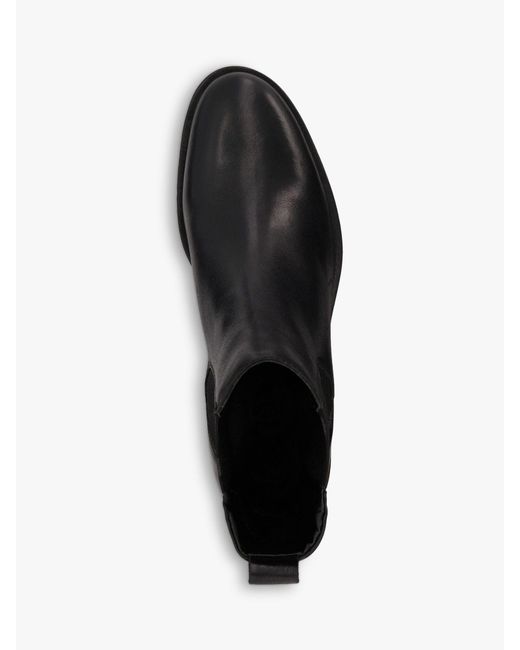 Dune Black Panoramic Leather Chelsea Boots