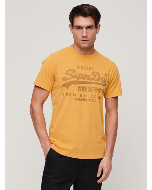 Superdry Orange Classic Heritage T-shirt for men