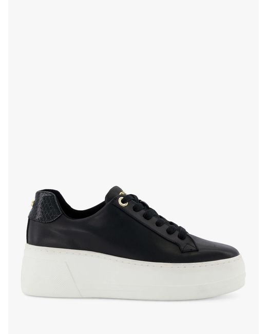 Dune Black Episode Leather Flatform Low-top Trainers