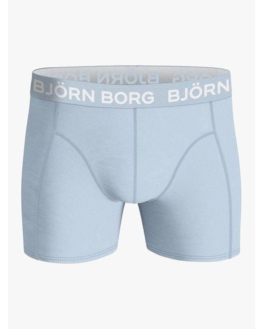 Björn Borg Blue Cotton Stretch Boxer Briefs for men