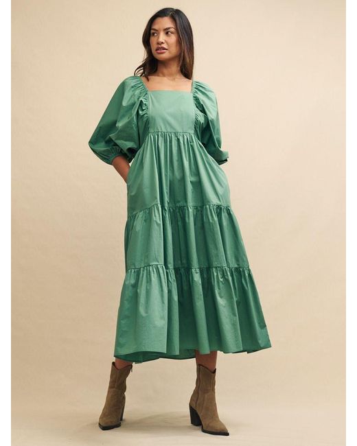 Nobody's Child Green Ruby Tiered Midaxi Dress