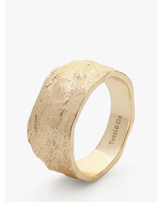 Tutti & Co Natural Voyage Chunky Textured Band Ring