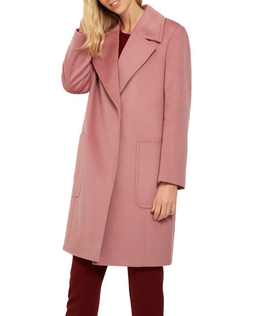 Jaeger Pink Wide Collar Cocoon Coat