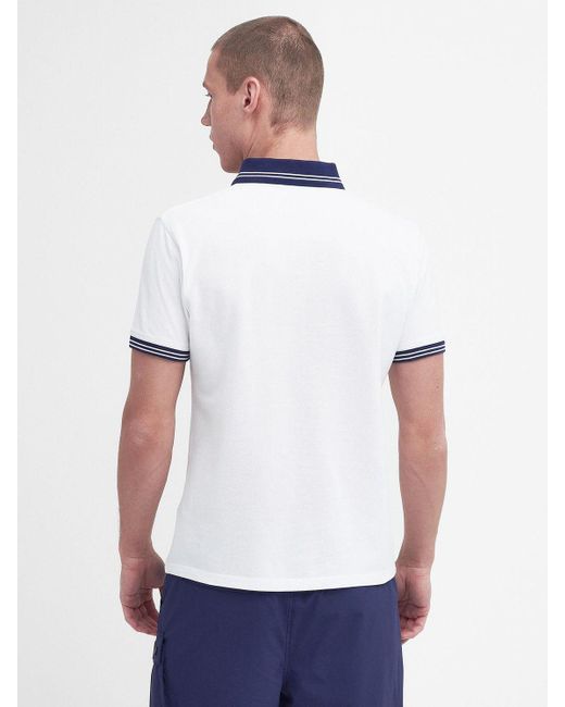 Barbour White International Tracker Polo Shirt for men