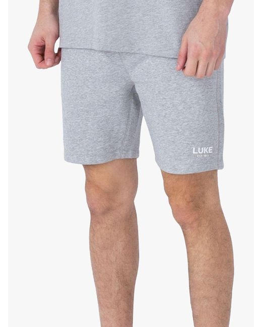 Luke 1977 Gray Staggering Sweat Shorts for men