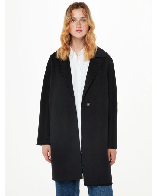 Whistles Blue Double Faced Wool Blend Coat