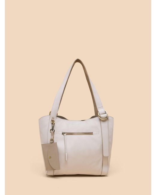 White Stuff Natural Hannah Leather Tote Bag