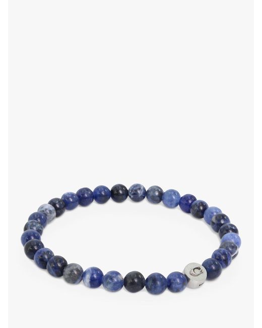COACH Blue Semi-precious Stone Beaded Stretch Bracelet for men