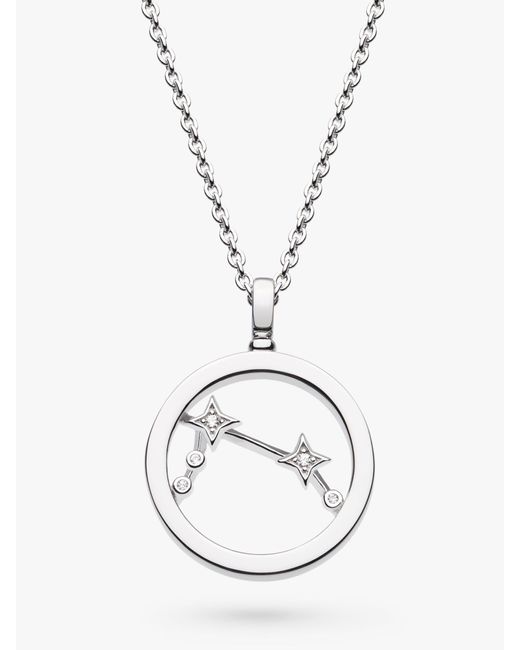 Kit Heath White Aries Constellation Pendant Necklace