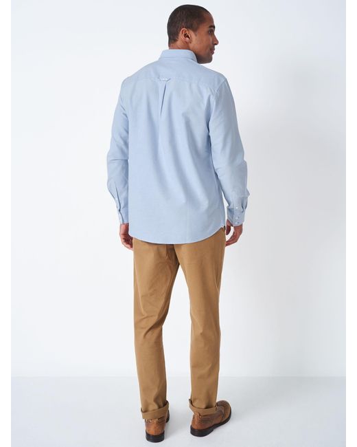 Crew Blue Slim Fit Oxford Shirt for men
