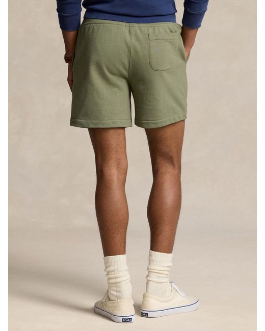 Ralph Lauren Green Heavyweight Logo Fleece Shorts for men