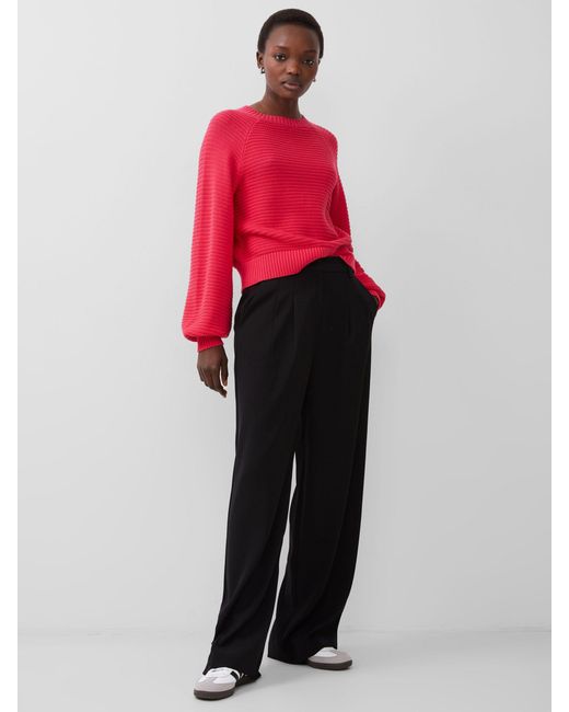 French Connection Red Lily Mozart Cotton Jumper