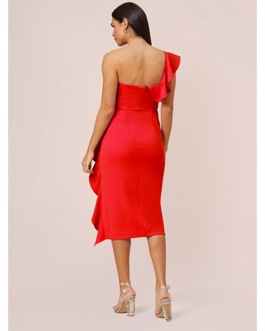 Adrianna Papell Red Aidan By Knit Crepe Cocktail Dress