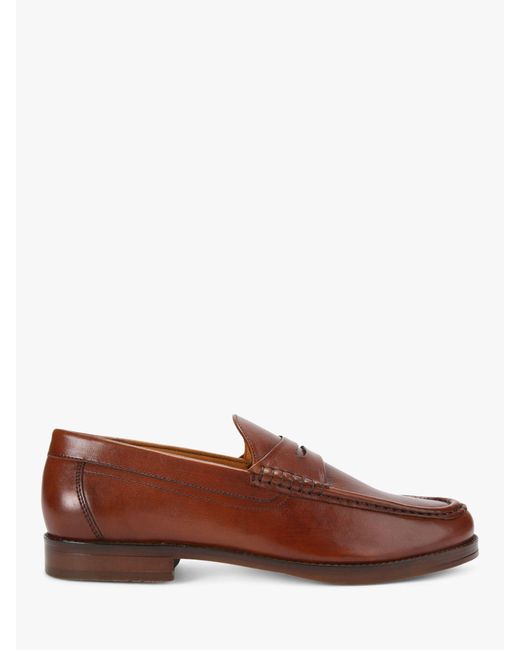 KG by Kurt Geiger Brown Francis Leather Loafers for men