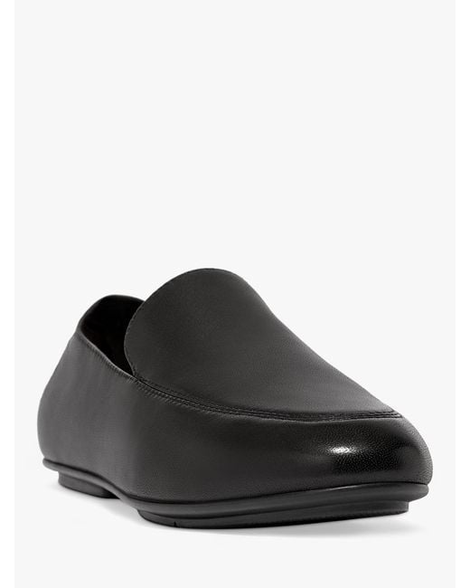 Fitflop Black Allegro Loafer Leather Crush Back